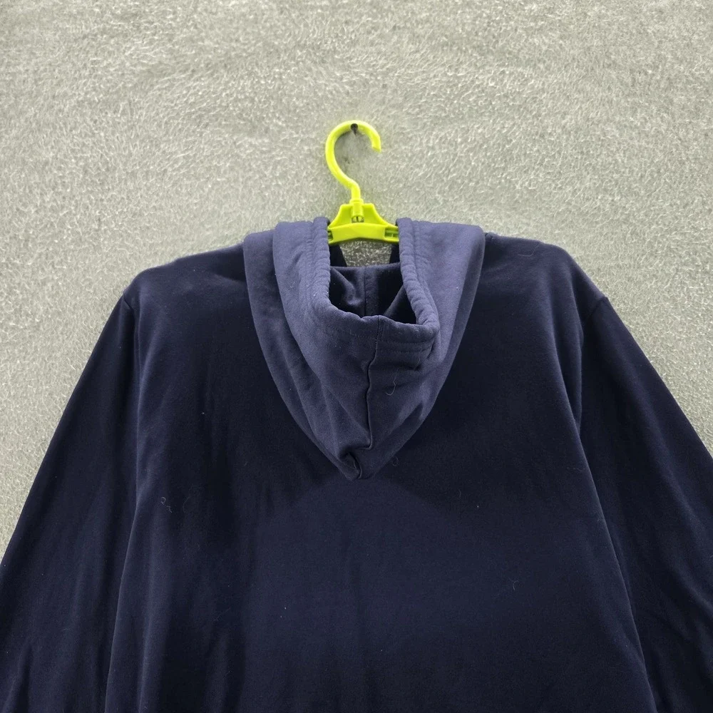 The‎ North Face Men Hoodie L Blue Fleece Pullover Gorpcore Logo Long Sleeve